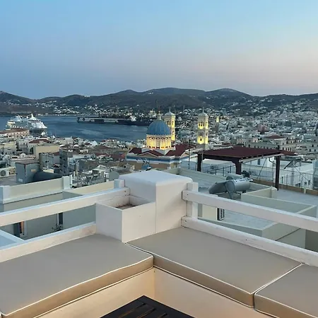 Daire Vaporia Terrace Seaview Ermoupoli