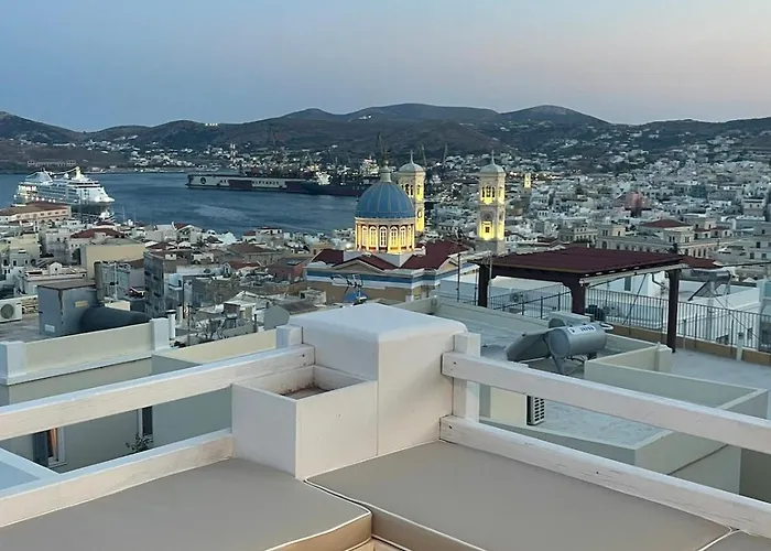 Daire Vaporia Terrace Seaview Ermoupoli